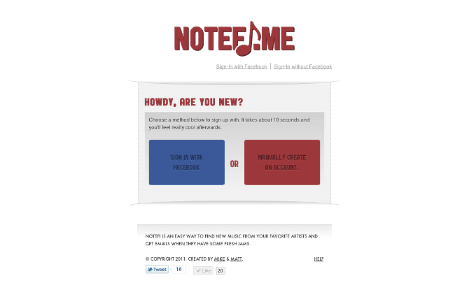 Notefi.me is a now defunct service that connected to users’ various music-based accounts w (image 1)