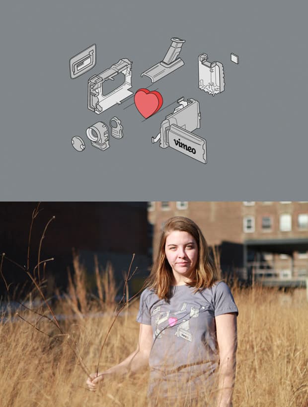 I designed three new shirts for Vimeo’s partnership with BustedTees, and edited the explod (image 1)
