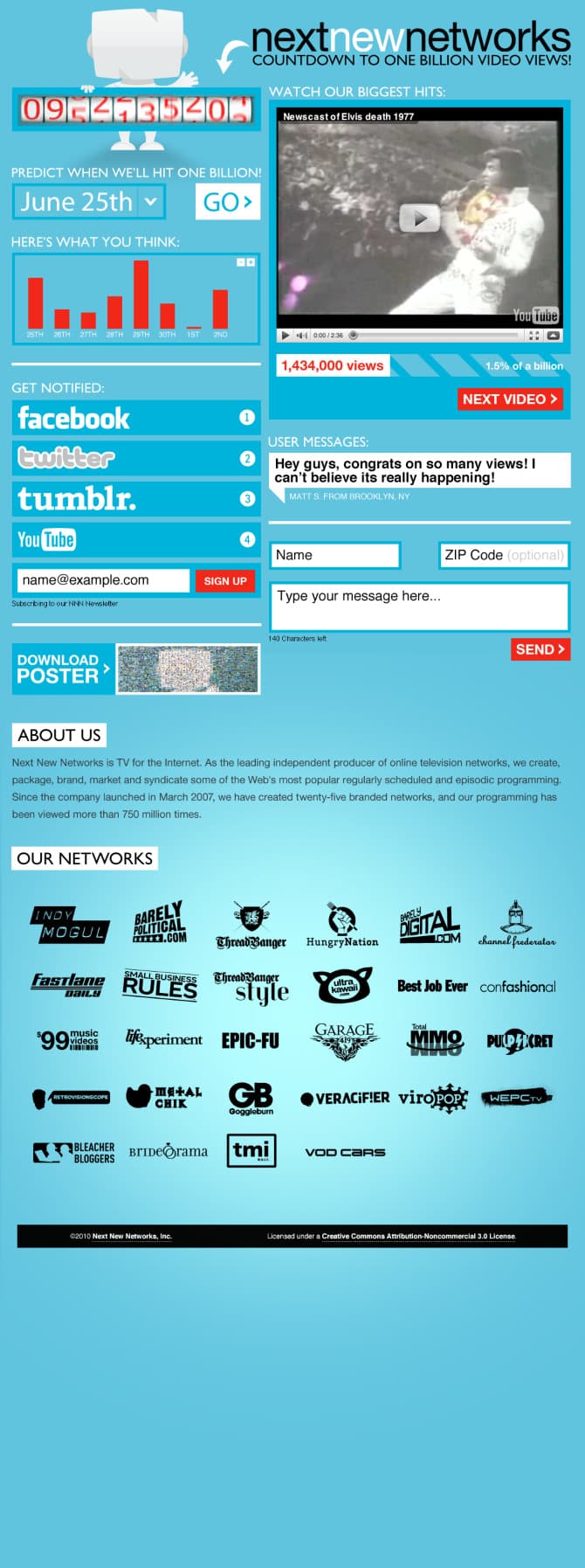 I was commissioned to design a one-off page for Next New Networks, inviting users to guess…