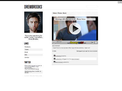 I designed and developed a personal Tumblr theme for Drew Brooks (image 1)