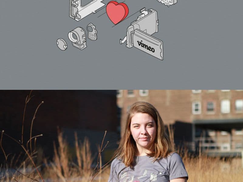 I designed three new shirts for Vimeo’s partnership with BustedTees, and edited the explod (image 1)