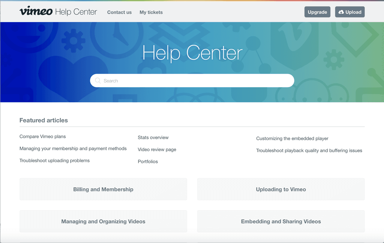 Vimeo’s Helpdesk was moved to ZenDesk to make managing content easier on the Community tea…